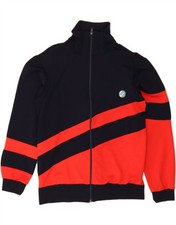 SAMAS Mens Tracksuit Top Jacket UK 40 Medium Black Colourblock Polyamide CU21