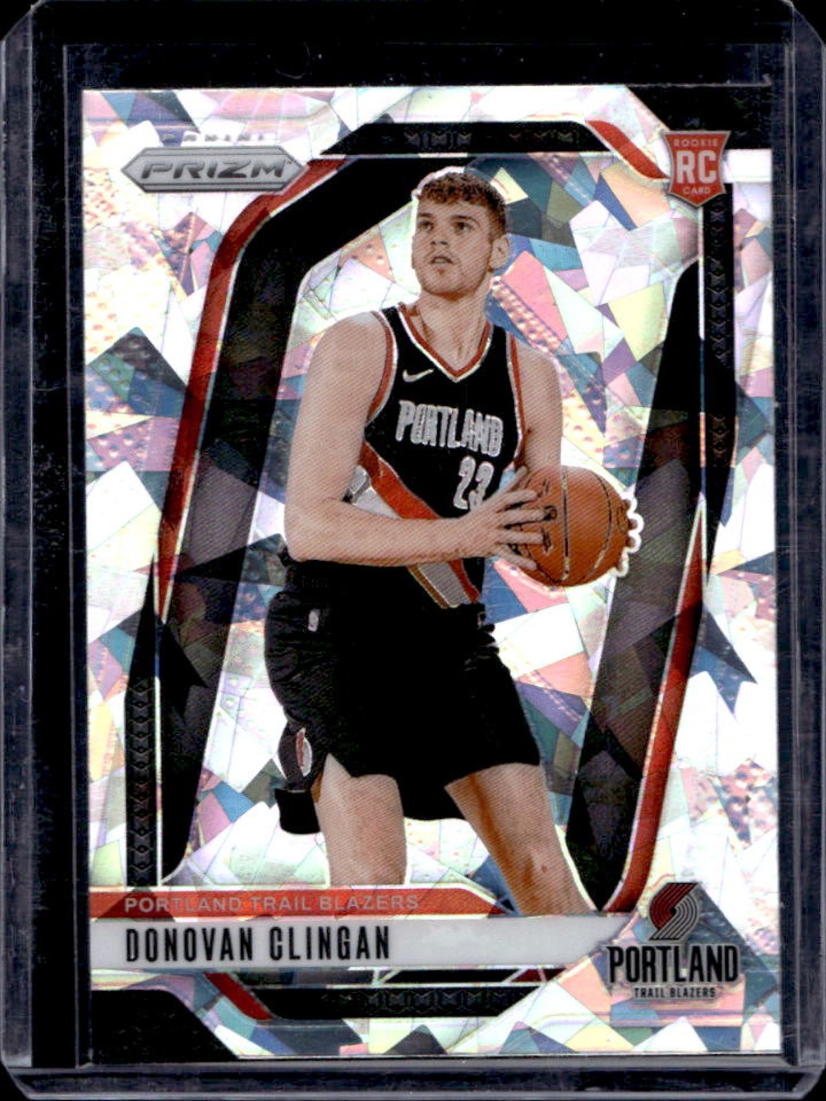 2024-25 Prizm Donovan Clingan RC Ice Rookie #221 Trail Blazers