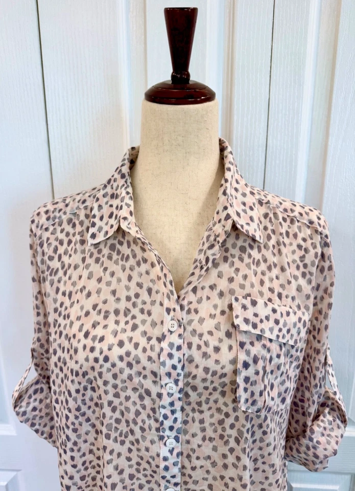 Camisa larga de seda y algodón para mujer, etiquetada talla 4 también se adapta a 6 y 8 de Walter Foto 3 de 4