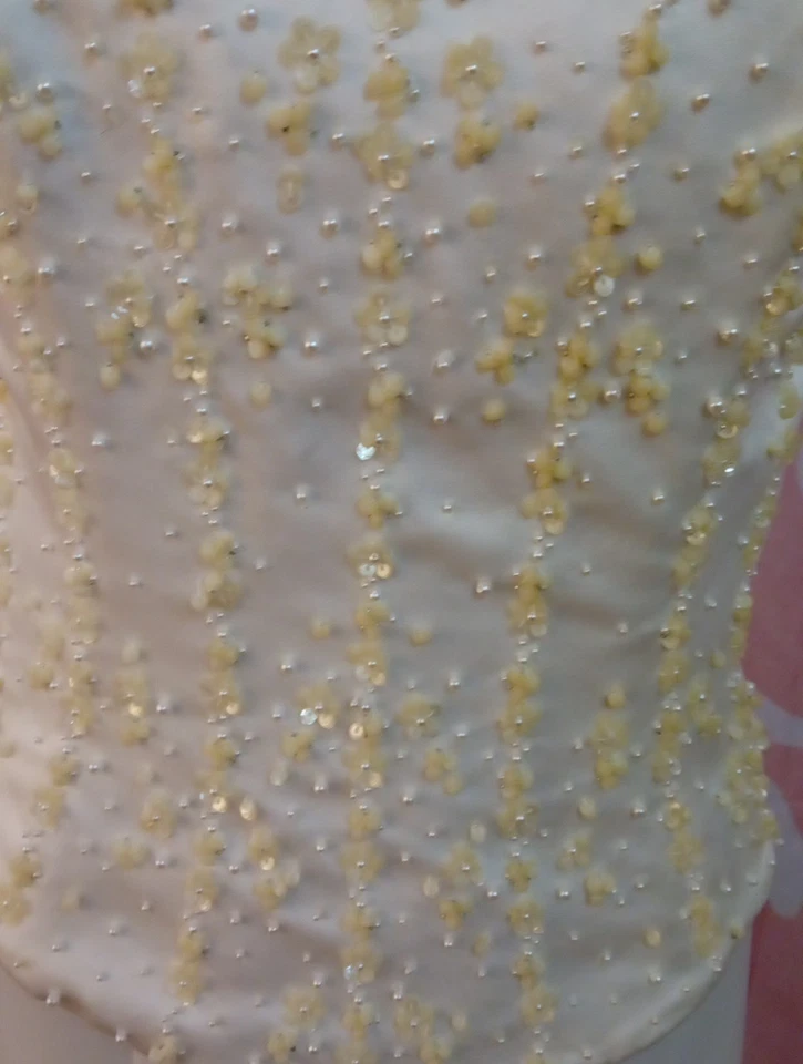 Wedding dress size 12 ivory satin Benjamin Roberts, see measurement chart, A - Image 3 of 4