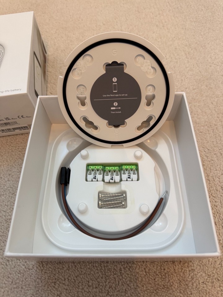 Google Nest Protect Wired A14 Mounting Plate 230V Connector Installation Kit
