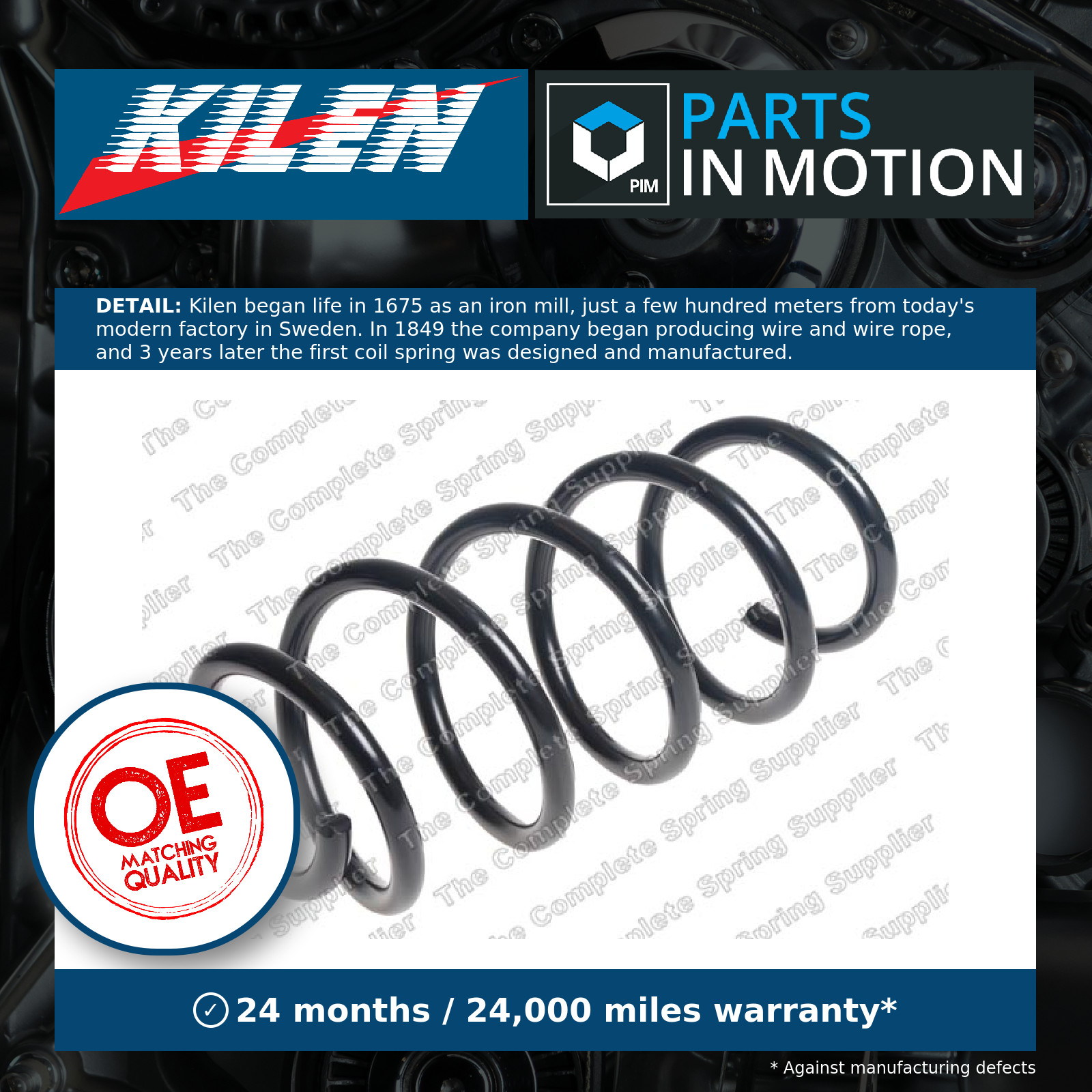 Coil Spring Front 14954 Kilen Suspension 546302P441 546302P440 546302P442 New