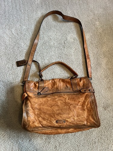 Frye Cameron Leather Satchel Crossbody Handbag Camel Brown - Bild 22 von 24