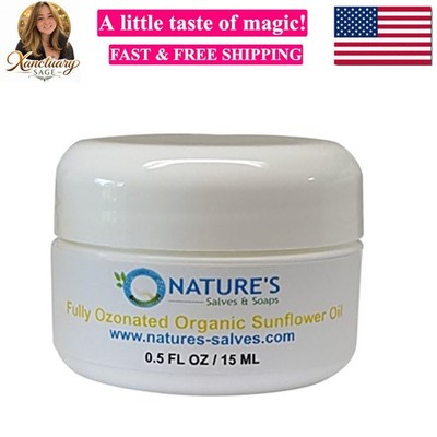 Fully Ozonated 100% Organic Unrefined Organic Sunflower Oil. Holistic, Homeop...