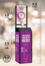 Sanitizing Wipes Dispenser Terraboost Premium  with Billboard and Side Trash Can