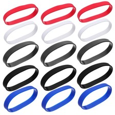 50 Pcs Blank Silicone Bracelet Wristbands Bracelets Bulk for Kids Colored