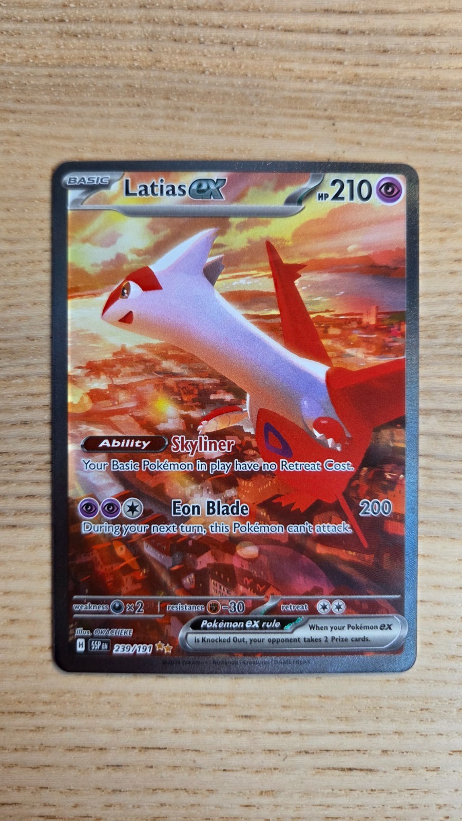 Latias EX SIR 239/191 From Surging Sparks Pack Fresh Mint Condition