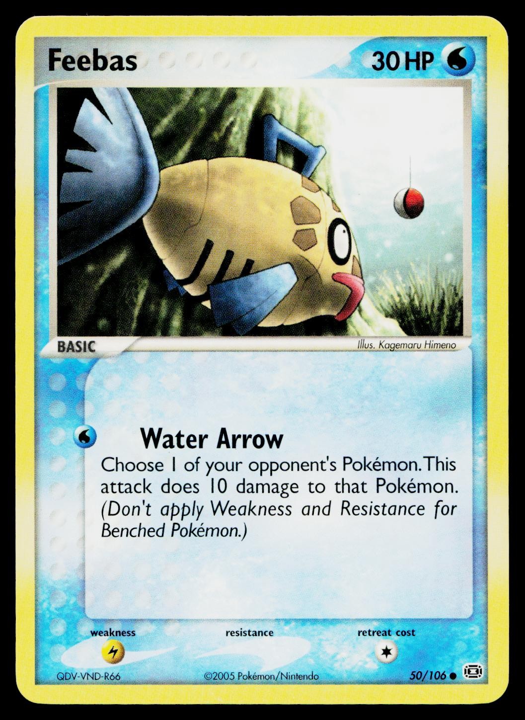 Feebas 50/106 Common Emerald Pokemon Lightly Played