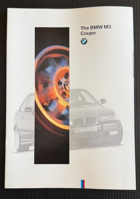 Mint! 1996 BMW M3 Coupe E36  Sales Brochure 18 Pages! USA