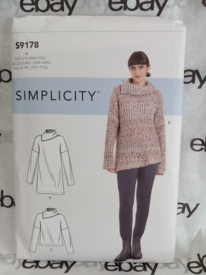 9178  Simplicity Sewing Pattern. Women's Knit Top Shirt SZ XXS-XXL