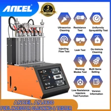 ANCEL ANJ600 6-Cylinder GDI Ultrasonic Fuel Injector Cleaner Tester Machine