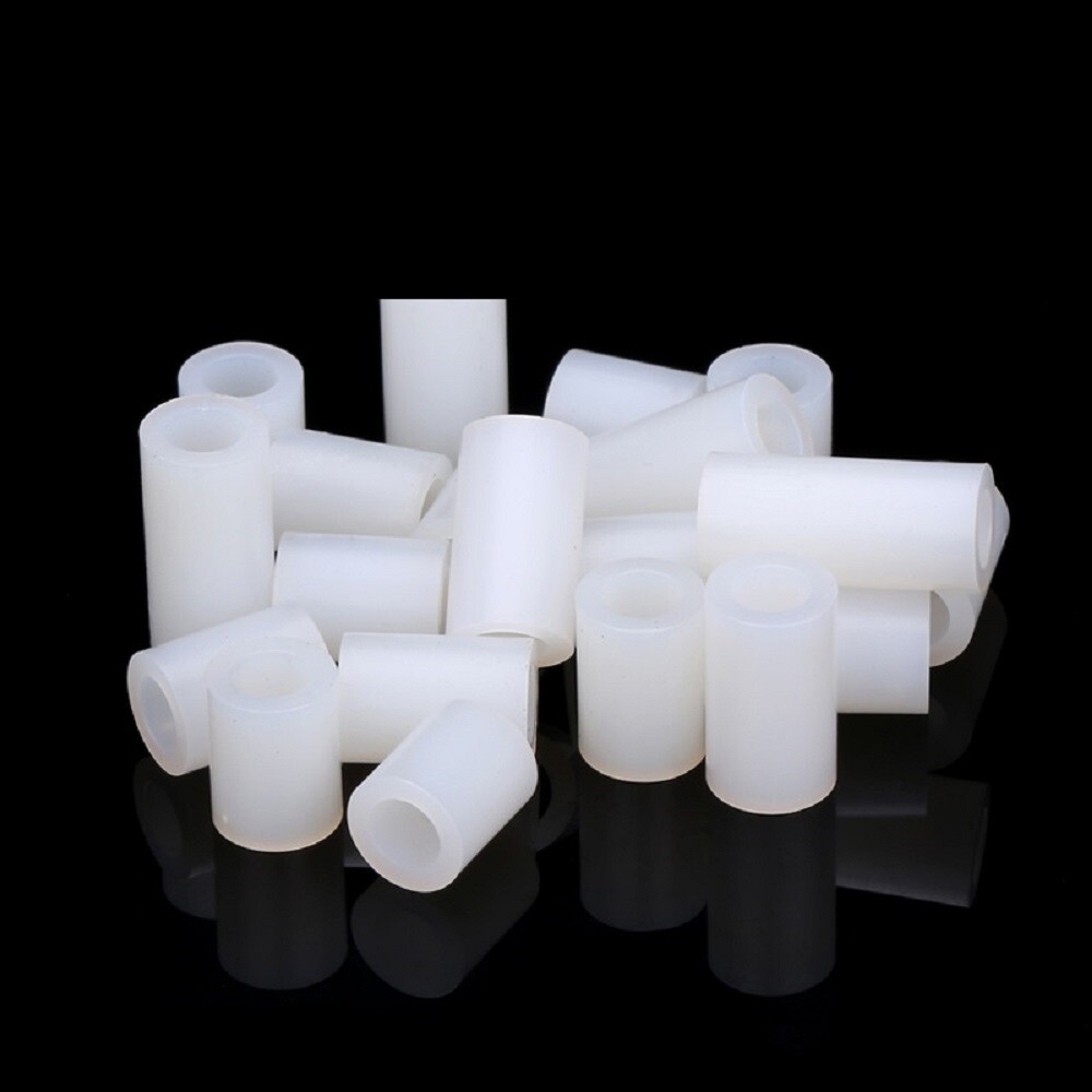 White Nylon Plastic ABS Unthreaded Spacers Standoff Washers Φ7*M3 x(2mm