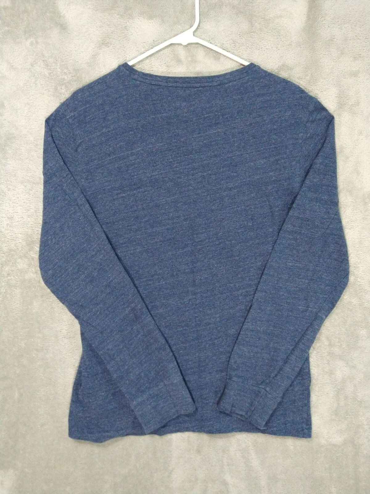 Polo Ralph Lauren camicia uomo blu medio personalizzata girocollo manica lunga logo pony
