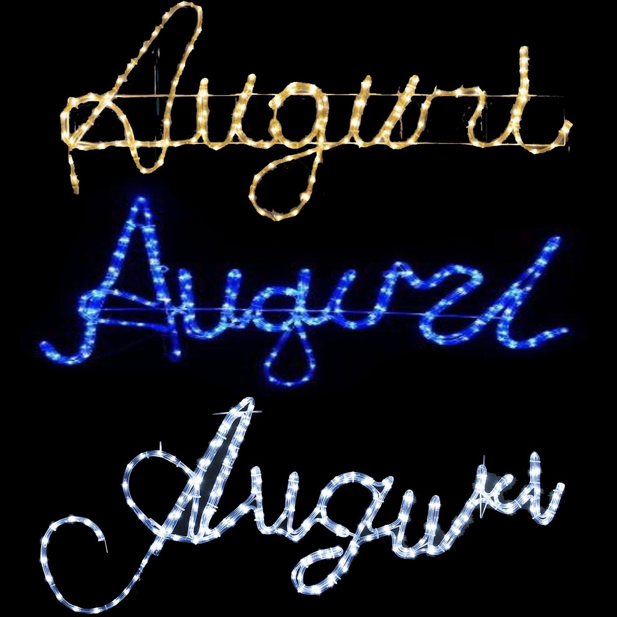 Lettera Luminosa JOY Di Natale 60 Luci | Set 3 Pezzi 47 Cm Per Esterno/interno | Decorazione Giardino E Cortile