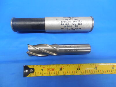 NEW WELDON 3/4'' DIA. 5/8'' SHANK DIA. 4 FLUTE SQUARE END MILL RH HELIX .75 .625