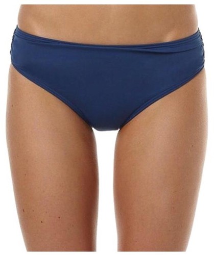 Moontide Contours Ruched Front Seperate Pant Bikini Bottom 8 Jeans Blue NWT $60