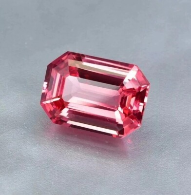 Stunning Morganite Pink  Emerald Cut 8-10 Ct Natural Madagascar Loose Gemstone