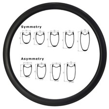 700c Road Bike Carbon Rim 26x353845505560mm Clincher Tubeless Bicycle Wheel