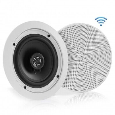 Dual 5.25   Bluetooth Ceiling Wall Speakers, 2-Way Flush Mount Home Speaker Pair