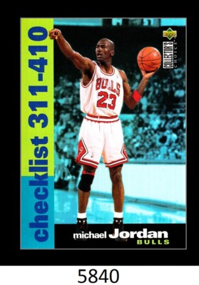1-1995-96 UPPER DECK COLLECTOR'S CHOICE MICHAEL JORDAN BULLS CARD