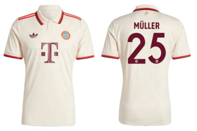 Trikot Kinder Adidas FC Bayern 2024-2025 Third I 3rd FCB - Müller 25