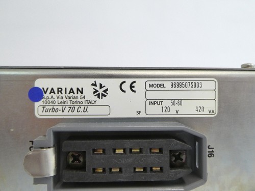 Turbo-V 70 C.U. Varian 9699507S003 Turbomolecular Pump Controller Working - Picture 8 of 8