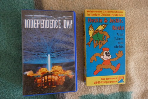 Videokassetten, Video, Heckle und Jeckle, Bosko, Independence Day, 2 Stück