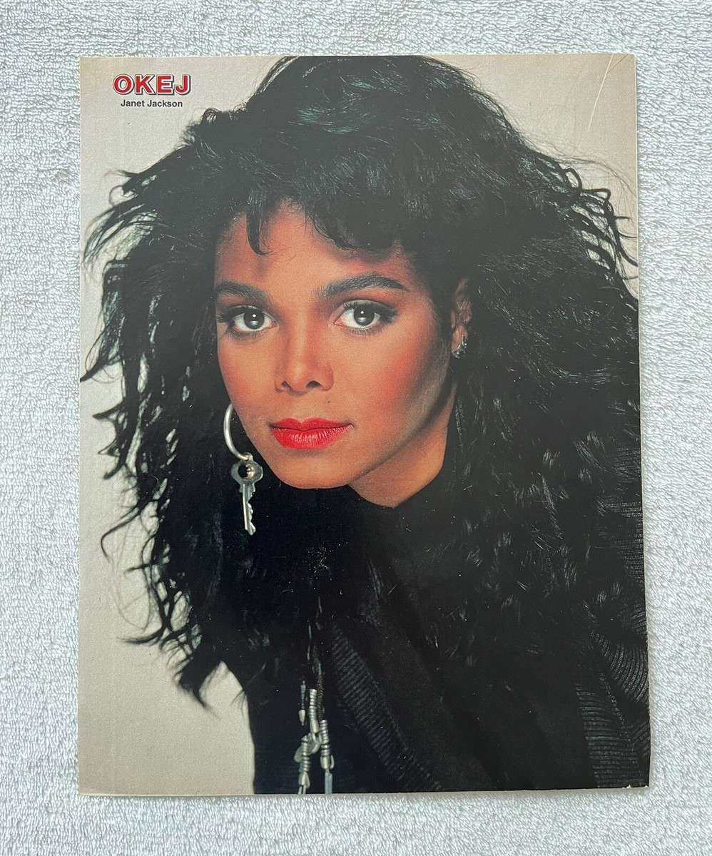JANET JACKSON 1990 Clip Poster Swedish Music magazine Okej 1990s