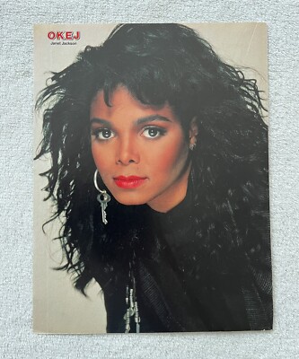 JANET JACKSON 1990 Clip Poster Swedish Music magazine Okej 1990s