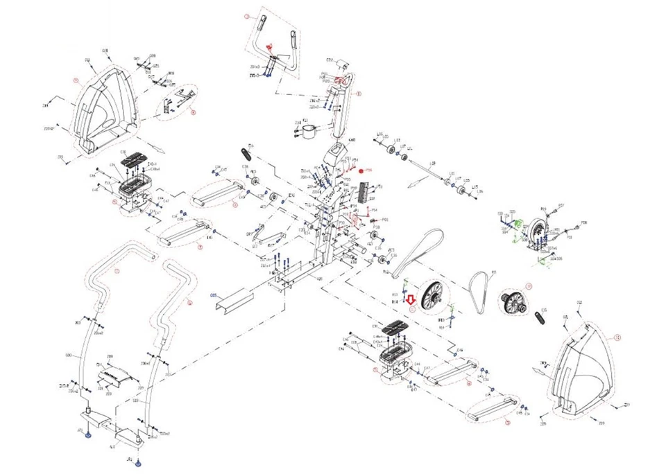 Matrix Fitness S7xe S7xi S3x S3xe S5x S7x 步进滑轮轴套装 058735-A — 第 2/2 张图片