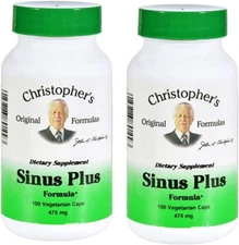 Dr Christopher's Original Formulas Sinus Plus, 100 Vegetarian Capsules Pack of 2