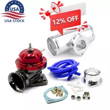 Red Universal Billet Aluminum Type-RS Turbo Blow Off Valve BOV+2.5" Flange Pipe