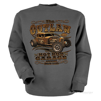 Vintage Hot Rod Sweatshirt show car concept Kustom RAT Garage Speed Shop *1247