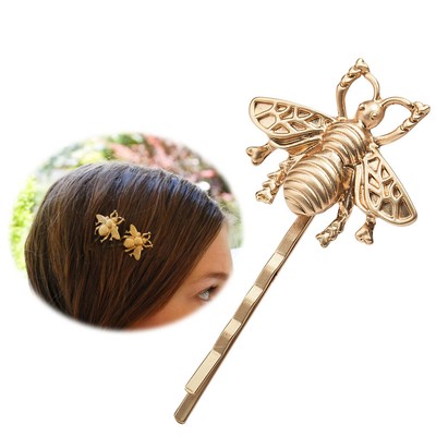 Women Fashion Jewelry Bee Hairpin Side Clip Hair Accessories
