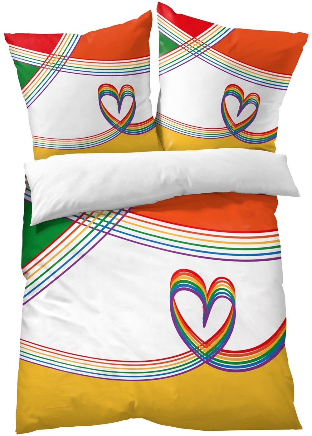 Partnerbettwäsche Männer 135x200 cm Mr and Mr Homosexuell Pride grau Mikrofaser