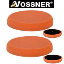Vossner® Polierschwamm x2 orange mittel 150mm Zubehör Pad für Poliermaschine