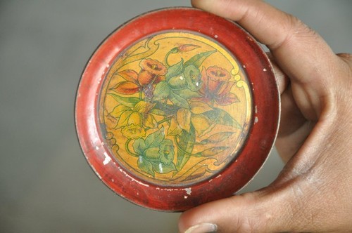 5 Pc Vintage Round Victorian King & Queen Print Litho Tin Trays, Holland/Germany - Picture 9 of 12