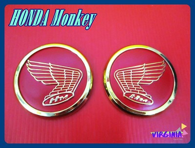 Fit Honda Monkey Z50 Logo Bage Emblem //RED-GOLD//