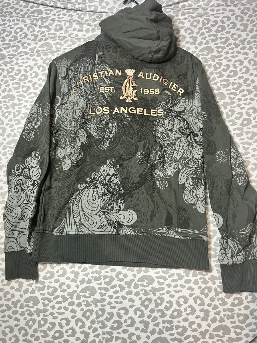 NEW Christian Audigier Los Angeles Men's Pullover Hoodie