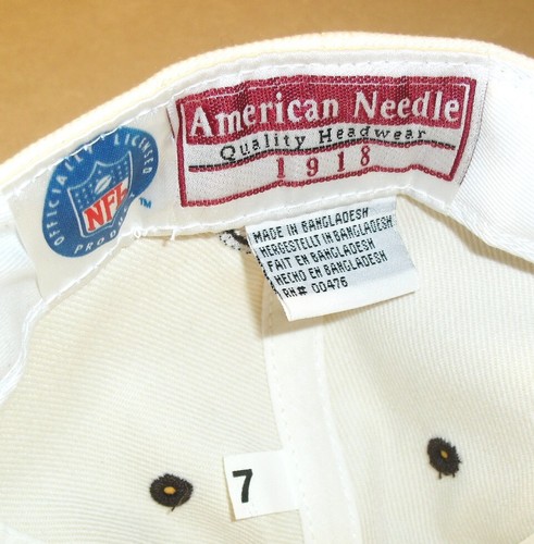 Cleveland Browns White American Needle Mens VIntage 90s Fitted hat cap sz. 7 New - Picture 3 of 4