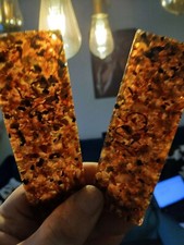 125.AMBER SCALES FOR KNIFE HANDLE .KNIFE HANDLE MATERIAL(NATURAL).