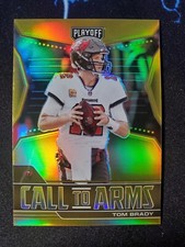 Tom Brady 2021 Panini Playoff Call to Arms Gold /10 SP #CA-TBR Buccaneers