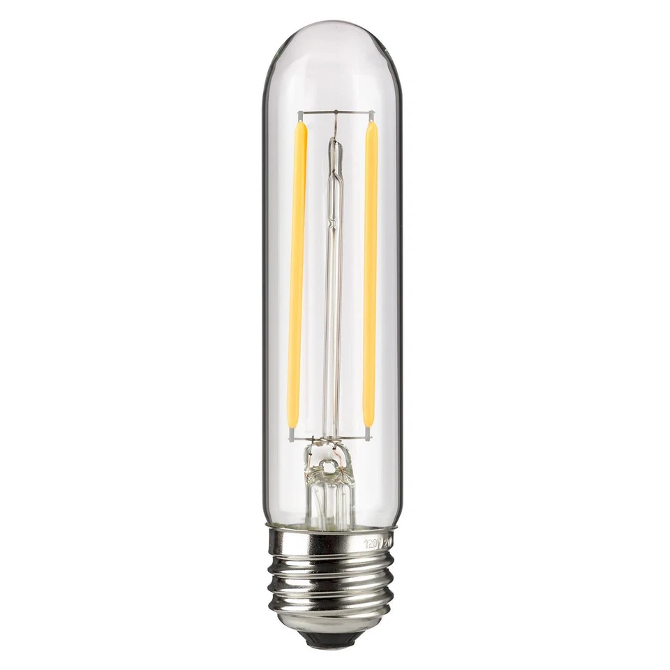 LED Edison T10/T30 Tubular Light Bulb 2W, 25W, 160LM, E26, 120V, 4000K, 6PK - Image 2 of 2