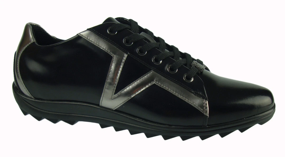Versace Collection LOGO Men s shoes Fashion Sneakers Leather 100