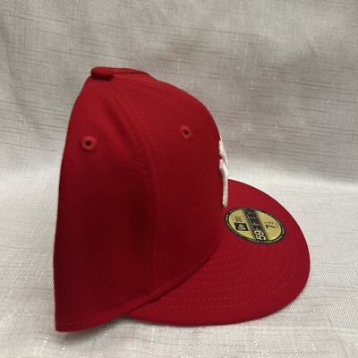 New York Yankees MLB Authentic New Era 59FIFTY Fitted Cap HAT Red