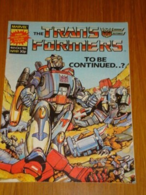 TRANSFORMERS BRITISH WEEKLY #81 MARVEL UK COMIC 1986