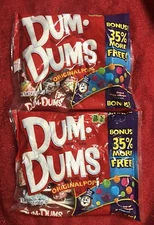 2 Bags Dum Dums Spangler Lollipops Pops Suckers - NEW - ALWAYS FRESH - 9.6 Oz
