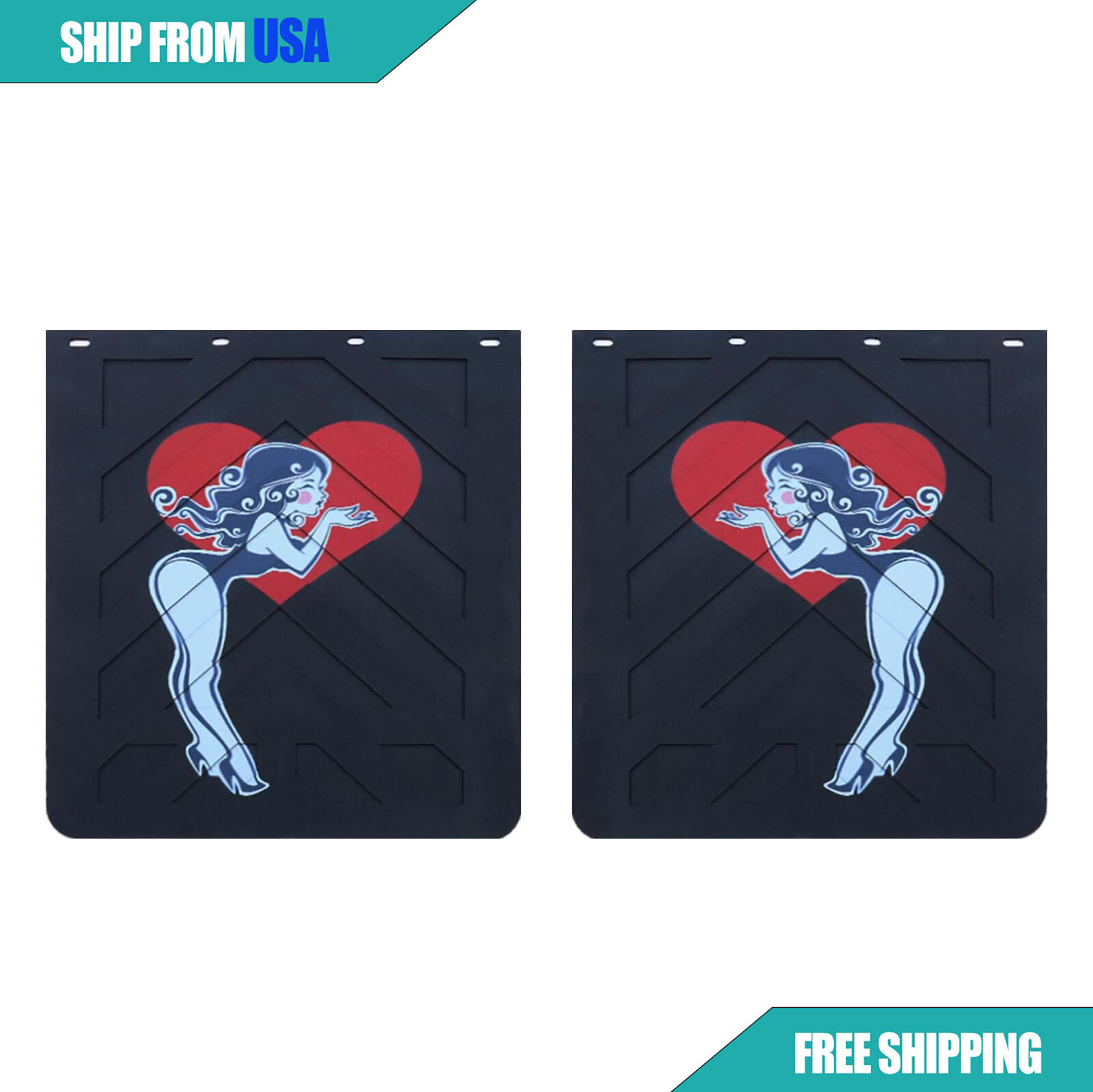 24 x24Inch Sexy Girl Mud Flaps for Semi Trucks Tractor Trailer Heavy Duty Rubber-image