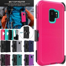 Shockproof Rubber Case Cover / Belt Clip Holster For Samsung Galaxy S9 Plus/S9