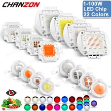 1W-100W High Power Led Chip Diode Cob Smd Beads White Rgb Uv Grow Full Spectrum
